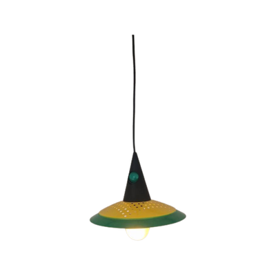 Memphis Milano Postmodern Hanglamp Design Geel Groen