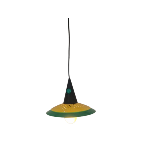 Memphis Milano Postmodern Hanglamp Design Geel Groen