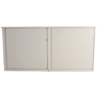 Steelcase Vrijstaande Roldeurkast, Wit, 119 X 244 Cm Incl. 8 Legborden