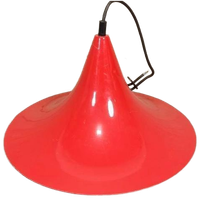 Vintage Heksenhoed Lamp Hanglamp, Rood