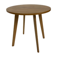Vintage Ronde Bijzettafel In Eikenfineer, 1960 Tafeltje