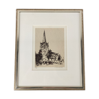 Paul De Cocker - Lithografie- Kerk Van Vinkem thumbnail 1