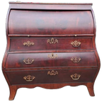 Antiek Cilinderbureau, Secretaire Met Uittrekblad Afm. 109x5 thumbnail 1