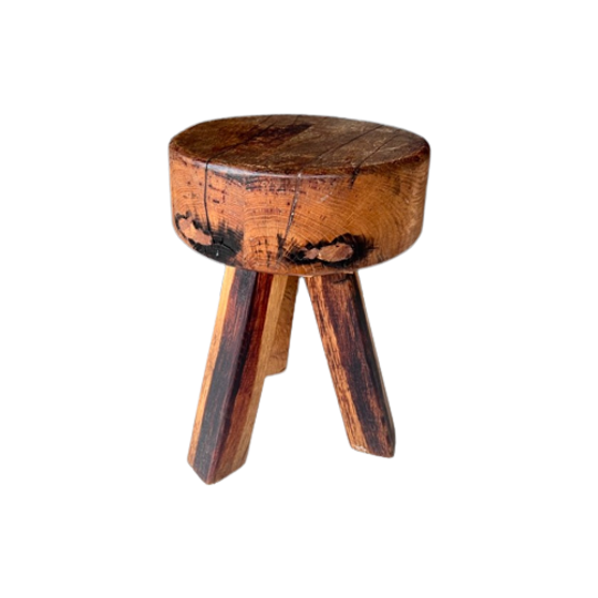 French Oak Stool, 1950 1