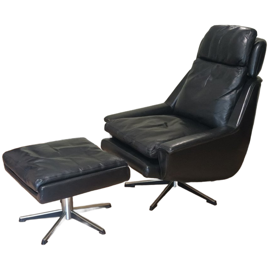 Sixties Armchair With Ottoman By Langenfeld 1