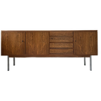 Vintage Palissander Dressoir / Sideboard Met 3 Deurtjes En 4 Lades thumbnail 1