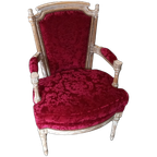 Paar Fijne Gesculpteerde Louis Xvi Periode Cabrioletfauteuils. thumbnail 1