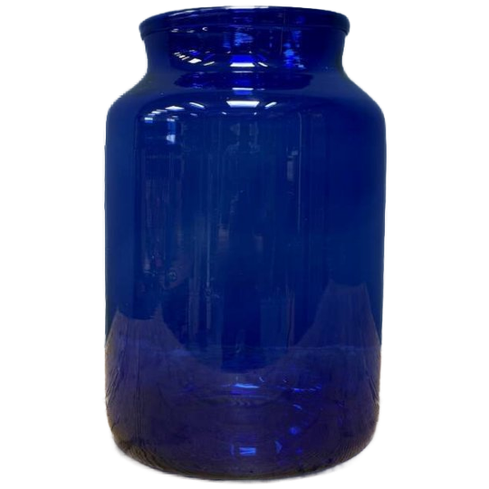 Oude Blauw Glazen Weckpot 1