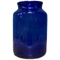 Oude Blauw Glazen Weckpot