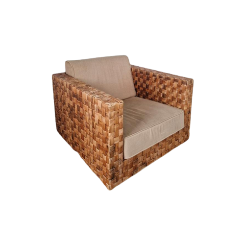 Ligne Roset Stijl Gewoven Design Fauteuil