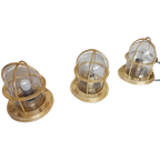 Set Van 3 Vintage Gouden Schip Stijl Plafondlampen thumbnail 1
