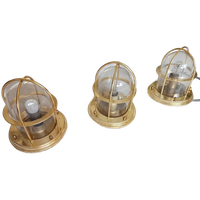 Set Van 3 Vintage Gouden Schip Stijl Plafondlampen