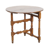 Ronde, Inklapbare Antieke 18e Eeuwse Franse Wijn/ Campagne Tafel Met Een Mooi Onderstel