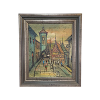 Vintage Rothenburg Ob Der Tauber Schilderij Han '60 Germany