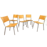 Set Van 5 Vintage Ruud Jan Kokke Stoelen Eetkamerstoelen