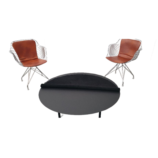 Serax Design Bea Mombaers Salontafel Leer Staal Zwart 1