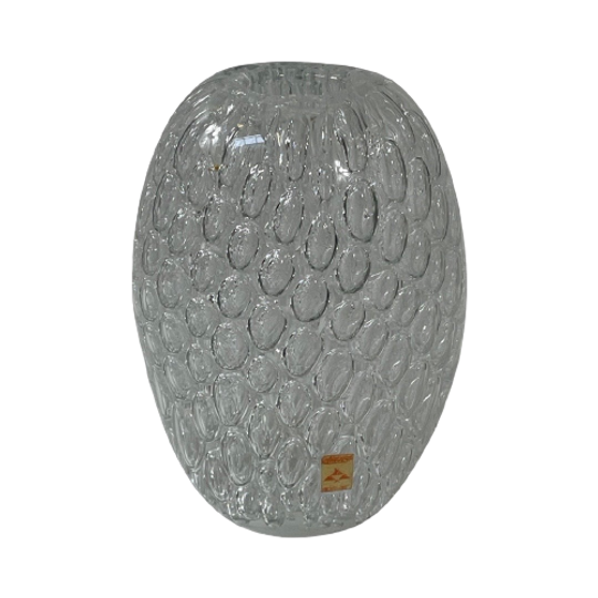 Floris Meydam - Glasunie Leerdam - Vase With Encapsulated Bubbles - Model ‘serica’ - As New With 1