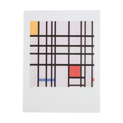 Offset Litho Naar Piet Mondriaan Compositie 12/200 Kunstdruk