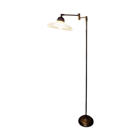 Vloerlamp Van Gearticuleerd Messing, Jaren 70 1