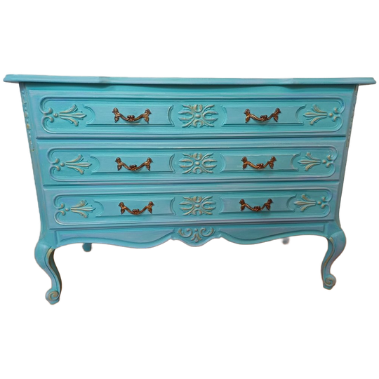 Pastel Parelmoer Ladekast Queen Ann – Houten Kast Met 3 Lades 1
