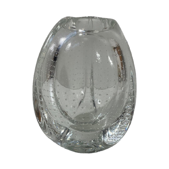 Floris Meydam - Glasunie Leerdam - Vase With Encapsulated Bubbles - Model ‘beukennootje’ / Beechn 1