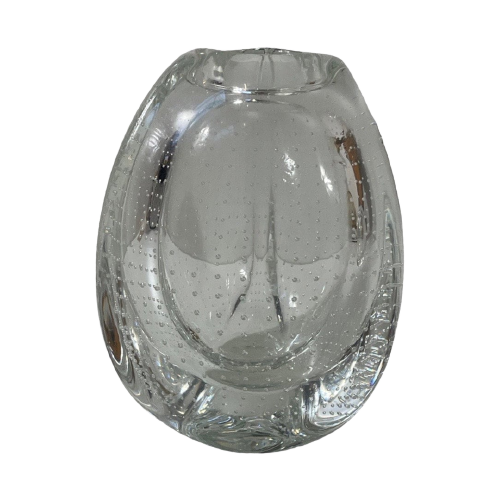 Floris Meydam - Glasunie Leerdam - Vase With Encapsulated Bubbles - Model ‘Beukennootje’ / Beechn