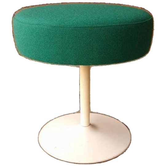 70's Spaceage Krukje Nieuw Bekleed Poef Kruk 1