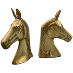 Vintage Boekensteunen Messing Paard thumbnail 1
