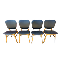 Set Van 4 Midcentury Eetkamerstoelen