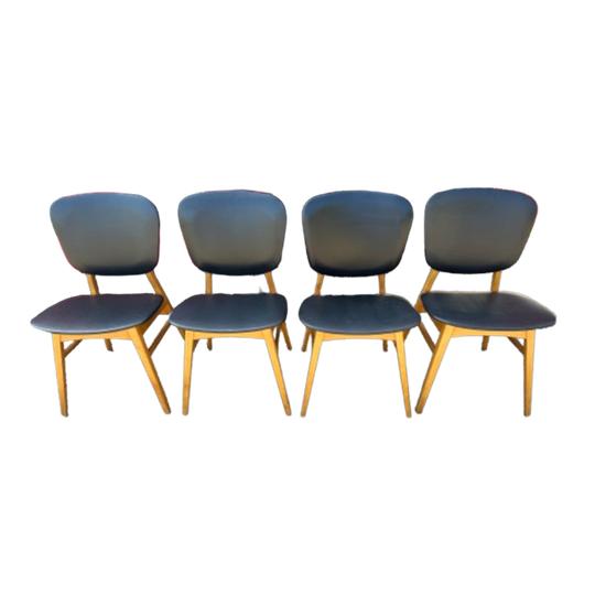 Set Van 4 Midcentury Eetkamerstoelen 1