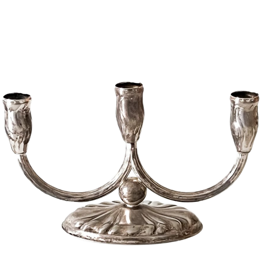 Vintage Verzilverde Kandelaar 1