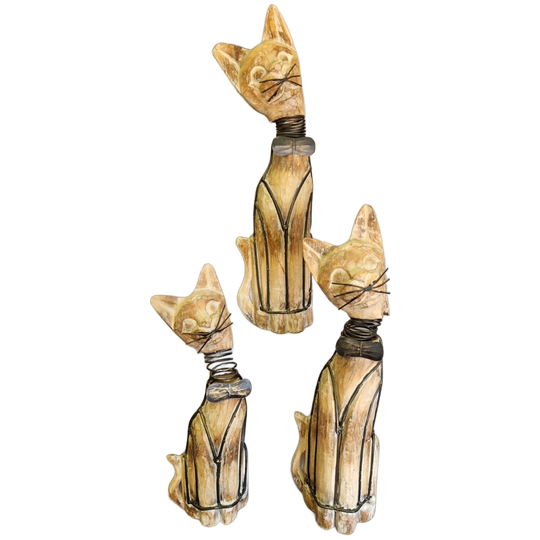 3 Houten Poezen 1