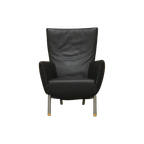 Als Nieuw! Donkerbruine Leren Label Foxx Design Fauteuil thumbnail 1