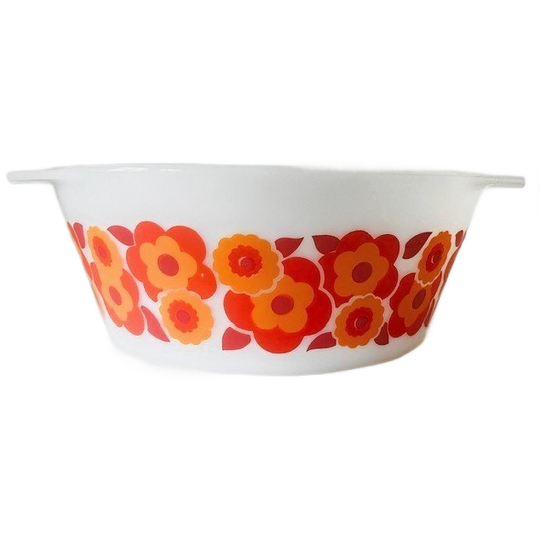 Vintage Arcopal France Lotus Ovenschaal 26 Cm 1970’s 1