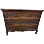 Louis Xv Commode In Massief Eikenhout thumbnail 1