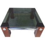 Retro Salontafel Vintage Salontafel Rookglas thumbnail 1