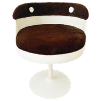 Space Age Tulip Stoel Bruin Teddy 1970’s