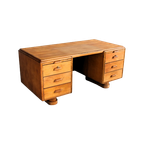 Art Deco Bureau | Desk | Eiken | Jaren 40 thumbnail 1