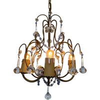 Murano Italiaanse Kroonluchter Teardrop Pegels Vintage Hanglamp