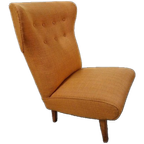 50's Vintage Fauteuil Perzik Kleur Fifties Retro Fauteuil thumbnail 1