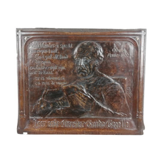 Gipsen Wandbord Guido Gezelle 1