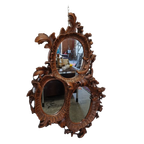 Unieke Houten Vintage Spiegel thumbnail 1