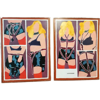 Tweeluik Schilderijen In Pop Art Stijl "P.Bakker" Uit 1975