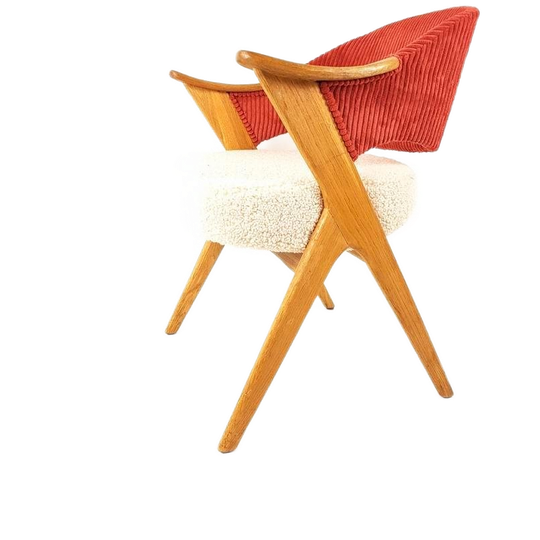 Vintage Blinken Stoel Rastad & Relling Nieuw Gestoffeerd 1