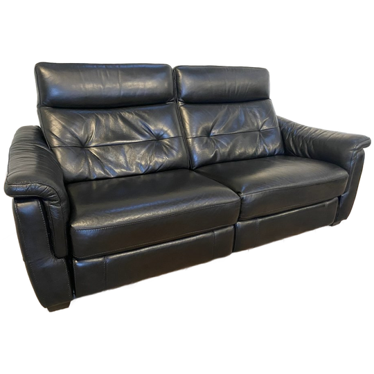 Zwarte Leren 2-zits Relaxbank Met Usb-oplaadaansluiting – Ultiem Comfort – Slimme Functionaliteit – Gratis Levering Nl & Be 1