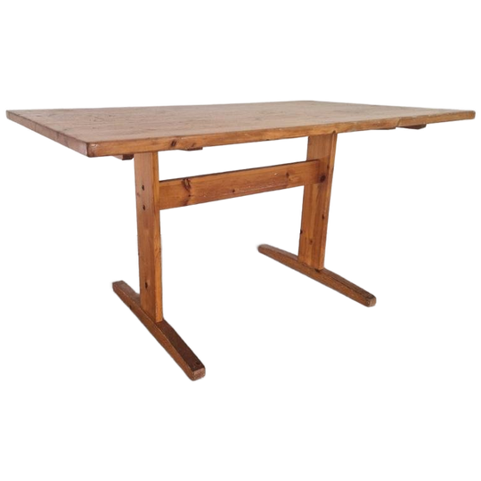 Grenen Zweedse Vintage Eettafel Mid Century 1