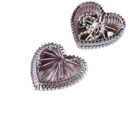 Vintage Crystal Heart-Shaped Jewelry Box