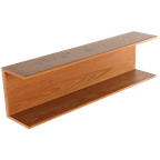 Deens Massief Teak Wandplank Vintage thumbnail 1