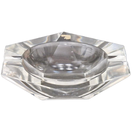Vintage Val Saint Lambert Kristal Asbak Mid-century ‘60 1