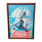 Vintage Coca Cola Poster Uit 1982, Mooi Ingelijst 👌 thumbnail 1